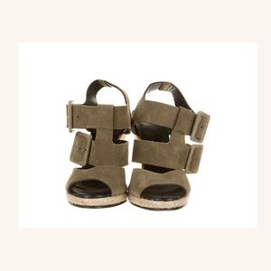 Pierre Hardy Suede Espadrille Wedge Sandal